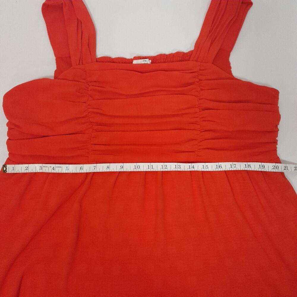 Entro Dress Red Tiered Maxi Women XL EUC Boho Western Cottagecore Lagenlook - Picture 11 of 13